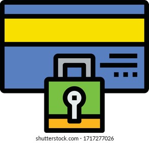 lock icon vector illustration flat