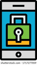 lock icon vector illustration flat