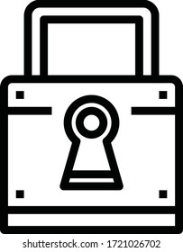 lock icon vector illustration flat