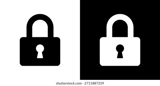 Ilustración vectorial de icono de bloqueo. Diseño De Estilo Plano Creado Para Una Flexibilidad Creativa En Versiones Claras Y Oscuras.