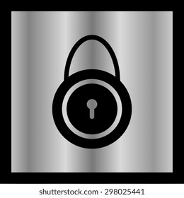 lock icon, vector illustration. Flat design style..