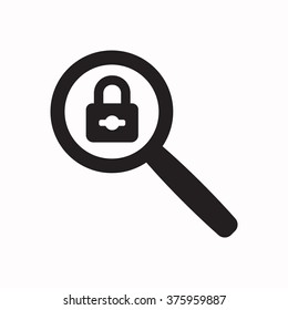 Lock icon, vector illustration. Flat design  