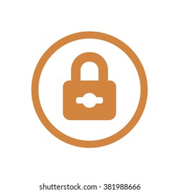 Lock icon, vector illustration. Flat design style