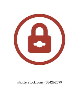 Lock icon, vector illustration. Flat design style