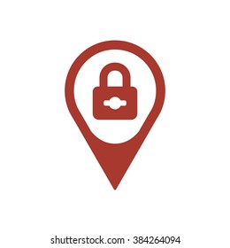 Lock icon, vector illustration. Flat design style