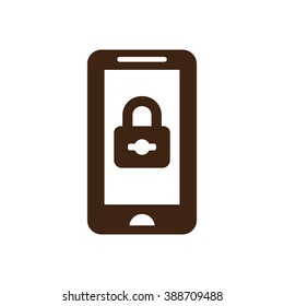 Lock icon, vector illustration. Flat design style