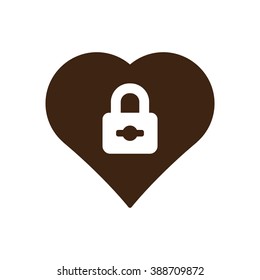 Lock icon, vector illustration. Flat design style
