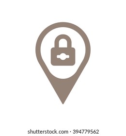 Lock  icon, vector illustration. Flat design style