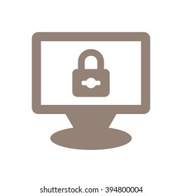 Lock  icon, vector illustration. Flat design style