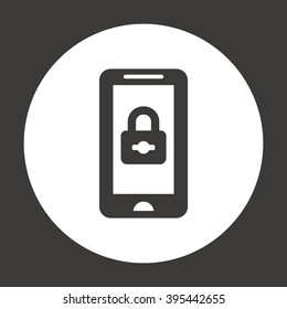 Lock  icon, vector illustration. Flat design style
