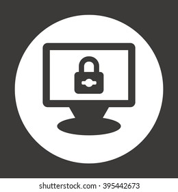 Lock  icon, vector illustration. Flat design style