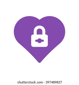 Lock  icon, vector illustration. Flat design style