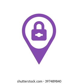 Lock  icon, vector illustration. Flat design style