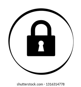 lock icon vector illustration isolated on white background. security and protection symbols. 