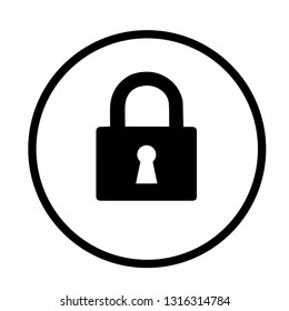 lock icon vector illustration isolated on white background. security and protection symbols. 
