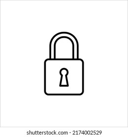 Lock icon. Vector illustration. Isolated on white background