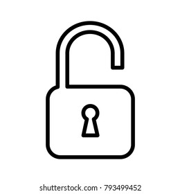 Lock icon vector illustration isolated