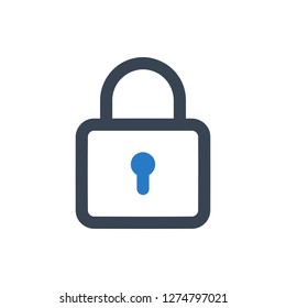 Lock Icon Vector Illustration in Line Style for Any Purpose