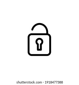 Lock icon vector illustration logo template for many purpose. Isolated on white background.