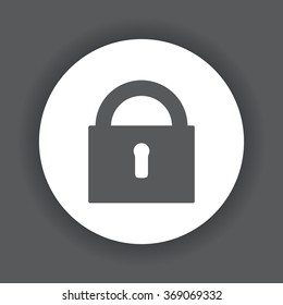 lock  icon, vector illustration. Modern design. Flat design style