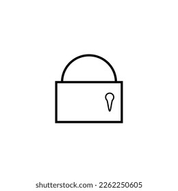 Lock icon. Vector illustration on a white background.