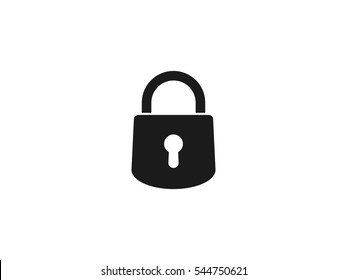 Lock icon vector illustration on white background