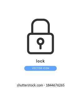 lock icon vector illustration. lock icon outline design.
