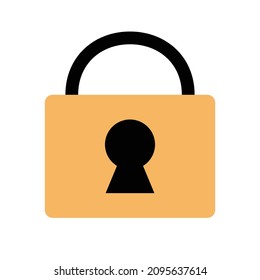 Lock icon. Vector illustration of a padlock, perfect for displaying security and safety.