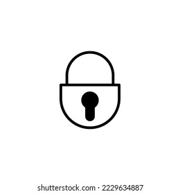 Bloquear ilustración vectorial de icono. Signo y símbolo de bloqueo. Icono de cifrado. Símbolo de seguridad