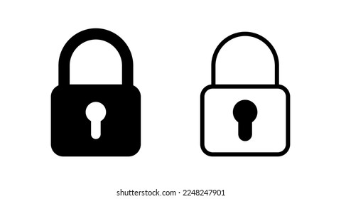 Bloquear ilustración vectorial de icono. Signo y símbolo de bloqueo. Icono de cifrado. Símbolo de seguridad