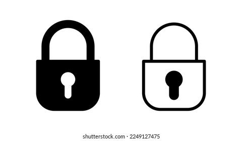 Lock icon vector illustration. Padlock sign and symbol. Encryption icon. Security symbol