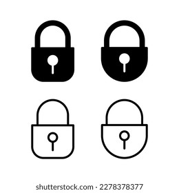 Bloquear ilustración vectorial de icono. Signo y símbolo de bloqueo. Icono de cifrado. Símbolo de seguridad