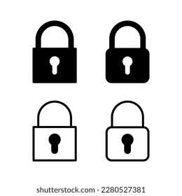Lock icon vector illustration. Padlock sign and symbol. Encryption icon. Security symbol