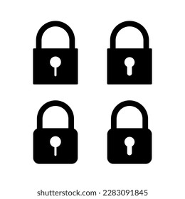 Sperrsymbol, Vektorgrafik. Vorhängeschild und Symbol. Verschlüsselungssymbol. Sicherheitszeichen