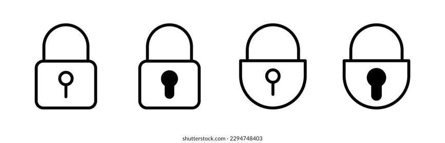 Lock icon vector illustration. Padlock sign and symbol. Encryption icon. Security symbol