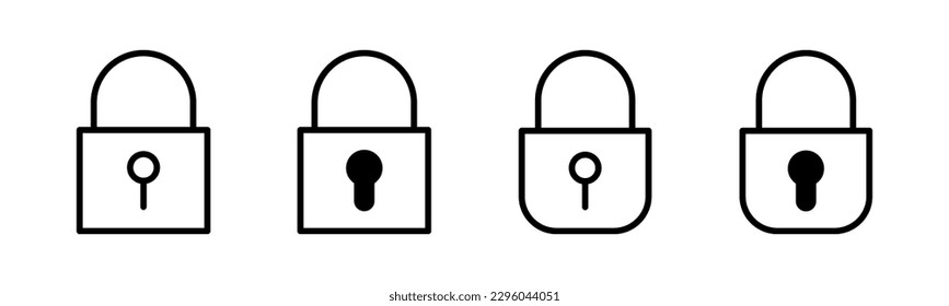 Bloquear ilustración vectorial de icono. Signo y símbolo de bloqueo. Icono de cifrado. Símbolo de seguridad