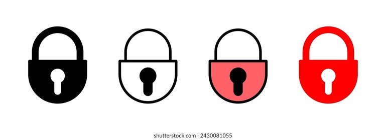 Lock icon vector illustration. Padlock sign and symbol. Encryption icon. Security symbol