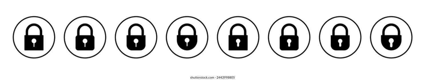 Symbol-Vektorillustration sperren. Vorhängeschloss und Symbol. Verschlüsselungssymbol. Sicherheitssymbol