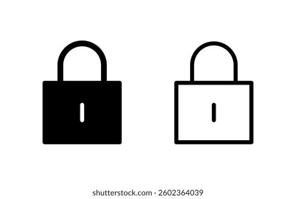 Lock icon vector illustration. Padlock sign and symbol. Encryption icon. Security symbol