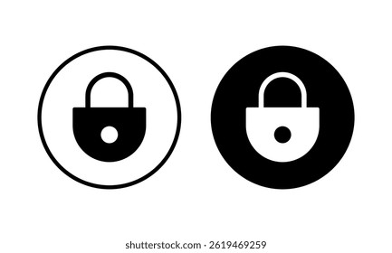 Ilustración vectorial de icono de bloqueo. Signo y símbolo del candado. Icono de cifrado. Símbolo de seguridad