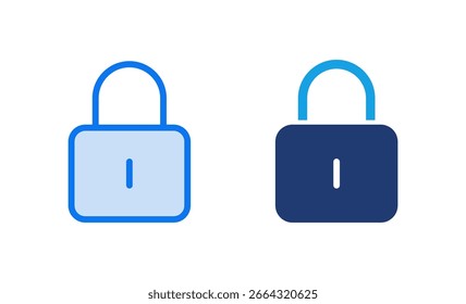 Ilustración vectorial de icono de bloqueo. Signo y símbolo del candado. Icono de cifrado. Símbolo de seguridad
