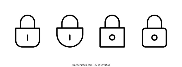 Ilustração do vetor do ícone de bloqueio. Símbolo de cadeado e símbolo. Ícone Criptografia. Símbolo de segurança