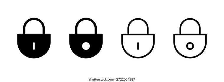 Ilustração do vetor do ícone de bloqueio. Símbolo de cadeado e símbolo. Ícone Criptografia. Símbolo de segurança
