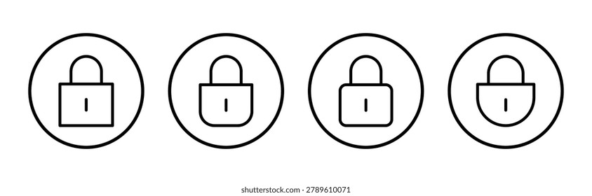 Lock icon vector illustration. Padlock sign and symbol. Encryption icon. Security symbol