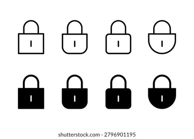 Lock icon vector illustration. Padlock sign and symbol. Encryption icon. Security symbol