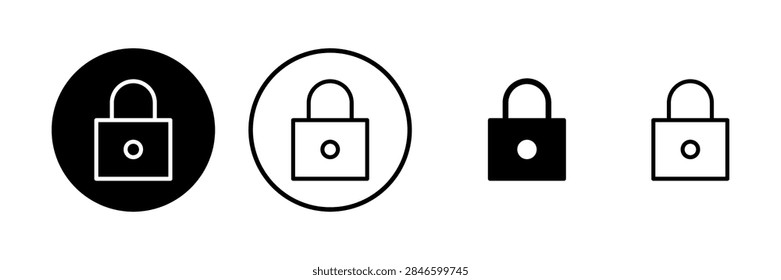 Lock icon vector illustration. Padlock sign and symbol. Encryption icon. Security symbol