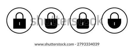 Lock icon vector illustration. Padlock sign and symbol. Encryption icon. Security symbol