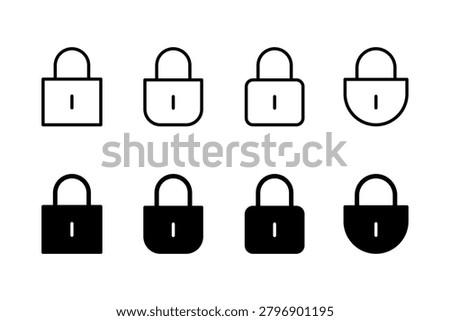 Lock icon vector illustration. Padlock sign and symbol. Encryption icon. Security symbol