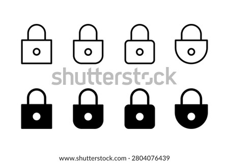 Lock icon vector illustration. Padlock sign and symbol. Encryption icon. Security symbol