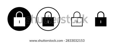 Lock icon vector illustration. Padlock sign and symbol. Encryption icon. Security symbol